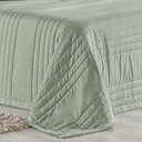 Ver imagem 2 de Kit Cobre Leito Colcha Dobby Queen 3 Peças Matelado 180 Fios - Verde Malva