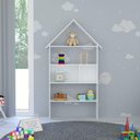 Ver imagem 3 de Estante Casinha Infantil Organizadora 4 Prateleiras Branco