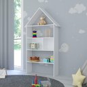 Ver imagem 4 de Estante Casinha Infantil Organizadora 4 Prateleiras Branco