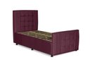 Ver imagem 2 de Cama com Cabeceira Solteiro Estofada Uvaia 90cm Suede:bordô