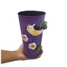 Vaso Jardim Quintal Varanda Passaro Flor de Ferro Roxo - 3