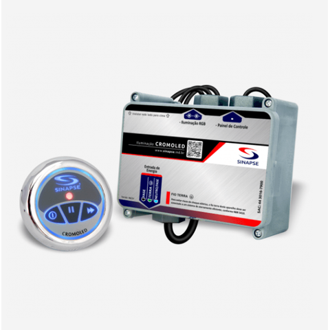 Sistema de Iluminação Sinapse para Spa's e Banheiras de Hidromassagem Cromoled 1 Spot Inox