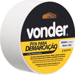 Fita Adesiva Demarcação 48mm X 30m Branca Vonder 1065504321 - 1