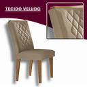Ver imagem 7 de Conj Sala de Jantar Mesa Tampo de Vidro 6 Cad Luanda Yescasa Marrom/Animale Chocolat Offwhite/Imbuia