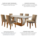Ver imagem 3 de Conjunto Mesa de Jantar Tampo de Vidro 6 Cadeiras MDF Luanda Yescasa