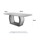 Ver imagem 5 de Conjunto Mesa de Jantar Tampo de Vidro 6 Cadeiras MDF Luanda Yescasa