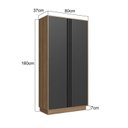 Ver imagem 3 de Armário para Escritório Alto com 2 Portas Office