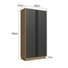 Armário para Escritório Alto com 2 Portas Office - 3