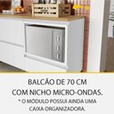 Ver imagem 3 de Cozinha Modulada 9 Peças Canto 12 Portas e 8 Gavetas Ripado Rainha 100 Mdf