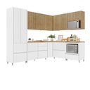 Ver imagem 6 de Cozinha Modulada 9 Peças Canto 12 Portas e 8 Gavetas Ripado Rainha 100 Mdf