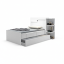 Ver imagem 1 de Bicama Solteiro com Baú, 2 Gavetas e Cama Auxiliar Iris Branco