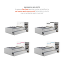 Ver imagem 5 de Bicama Solteiro com Baú, 2 Gavetas e Cama Auxiliar Iris Branco