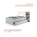 Ver imagem 3 de Bicama Solteiro com Baú, 2 Gavetas e Cama Auxiliar Iris Branco