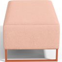 Ver imagem 7 de Puff Decorativo Sala De Estar Cléo 90cm Base De Ferro Cobre W01 Linho Rosê - Lyam Decor