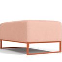 Ver imagem 6 de Puff Decorativo Sala De Estar Cléo 90cm Base De Ferro Cobre W01 Linho Rosê - Lyam Decor