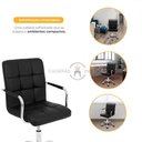 Ver imagem 4 de Cadeira de Escritório Estofada com Regulagem Home Office Gomos