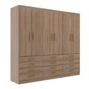 Ver imagem 2 de Guarda-roupa Casal New Mônaco 6 Portas 12 Gavetas Demolição - Evidência Móveis