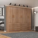 Ver imagem 1 de Guarda-roupa Casal New Mônaco 6 Portas 12 Gavetas Demolição - Evidência Móveis