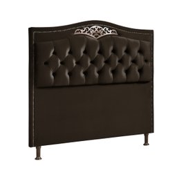 Cabeceira Cama Box Queen 1,60 Estofada Veludo Marrom Chocolate Holanda Plus - Star Confort - 3