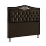 Cabeceira Cama Box Queen 1,60 Estofada Veludo Marrom Chocolate Holanda Plus - Star Confort - 3