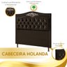 Cabeceira Cama Box Queen 1,60 Estofada Veludo Marrom Chocolate Holanda Plus - Star Confort - 5