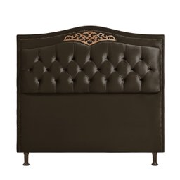 Cabeceira Cama Box Queen 1,60 Estofada Veludo Marrom Chocolate Holanda Plus - Star Confort - 2