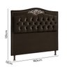 Cabeceira Cama Box Queen 1,60 Estofada Veludo Marrom Chocolate Holanda Plus - Star Confort - 4