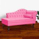 Ver imagem 5 de Recamier Divã Larissa Capitonê Lado Esquerdo Corino Cores - S.A Móveis - Pink