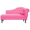 Ver imagem 3 de Recamier Divã Larissa Capitonê Lado Esquerdo Corino Cores - S.A Móveis - Pink