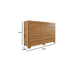 Cômoda Califórnia 8 Gavetas 100% Mdf Cinamomo - Benetil - 3