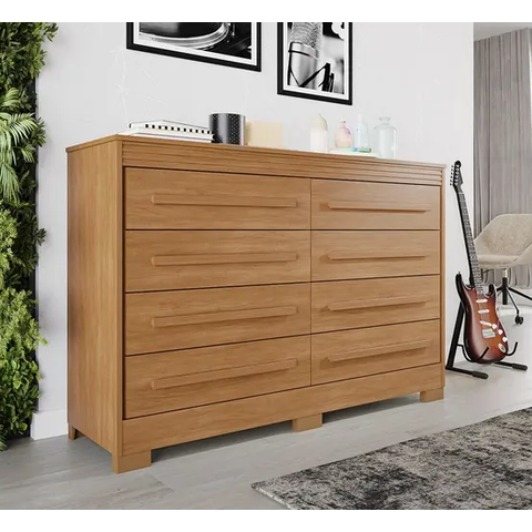 Cômoda Califórnia 8 Gavetas Cinamomo - Benetil