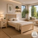 Ver imagem 1 de Cama de Solteiro de Madeira Maciça Ecoconfort
