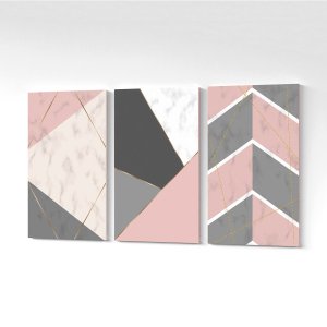 Quadros Decorativos para Quarto Canvas Geométrico 125x65cm