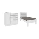 Ver imagem 2 de Conjunto Infantil com Cama 100% MDF e Cômoda Harmonia Yescasa Branco/Neve