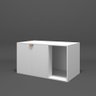 Box Pet Para Gato Cantinho Banheiro Com 2 Portas Branco Com Cobre - 7