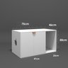 Box Pet Para Gato Cantinho Banheiro Com 2 Portas Branco Com Cobre - 9