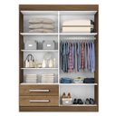Ver imagem 4 de Guarda-roupa Solteiro 4 Portas 2 Gavetas e 2 Espelhos Madri - Freijó