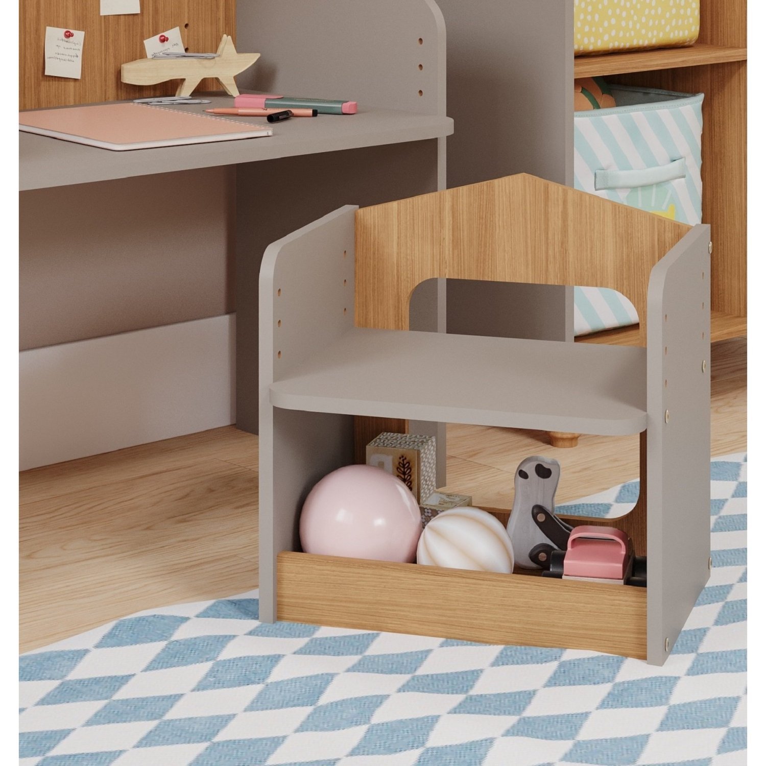 Mesa Infantil com 1 Cadeira Algodão Doce Espresso Móveis - 8