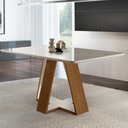 Ver imagem 1 de Mesa 4 lugares Tampo  com Vidro/Laca Grécia 