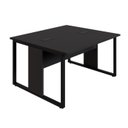 Ver imagem 2 de Mesa de Trabalho para Escritório 2 Lugares Preta 1,35m F5