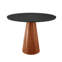 Ver imagem 2 de Mesa de Jantar Gênova Madeira Maciça 130cm Tampo Redondo Vidro Móveis Minas