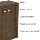 Ver imagem 3 de Balcão para Escritório Home Office ME4103 MDP Nogal - Gran Belo