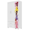Ver imagem 1 de Guarda Roupa Infantil 89cm com 3 Portas Princesa Rosa Z53 - Mpozenato