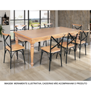 Ver imagem 2 de Mesa de Jantar Leonora Retangular 240x100cm em Madeira Maciça Rústica- Natural