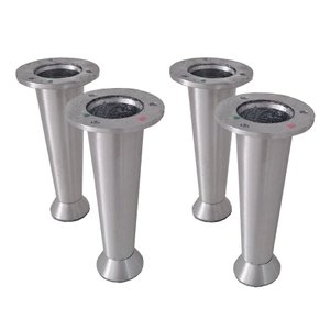 Pé Nivelador Cônico Regulável 15cm Escovado 4 Unidades