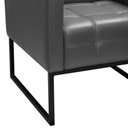 Ver imagem 6 de Poltrona Decorativa Base Metal Bia Couro Cinza - Arte Sala