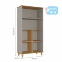 Ver imagem 3 de Estante Infantil Grande 1 Prateleira 6 Nichos Algodão Doce Espresso Móveis