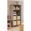 Ver imagem 2 de Estante Infantil Grande 1 Prateleira 6 Nichos Algodão Doce Espresso Móveis