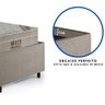 Base Box Cama Solteirão Sapateira Linho Bege e Colchão Airtech Ortobom 96x203 - 2