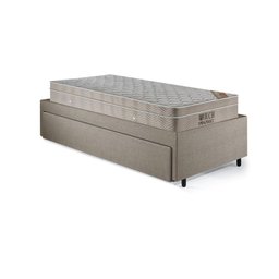 Base Box Cama Solteirão Sapateira Linho Bege e Colchão Airtech Ortobom 96x203 - 7